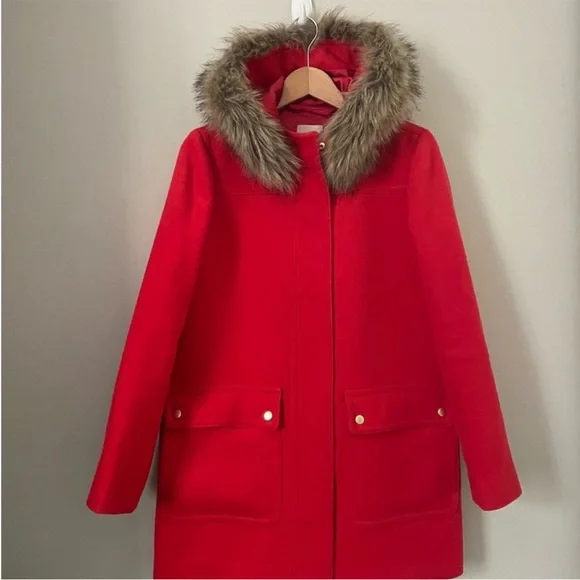 J.Crew Red Chateau Parka Wool-blend Coat 6 - Picture 10 of 10